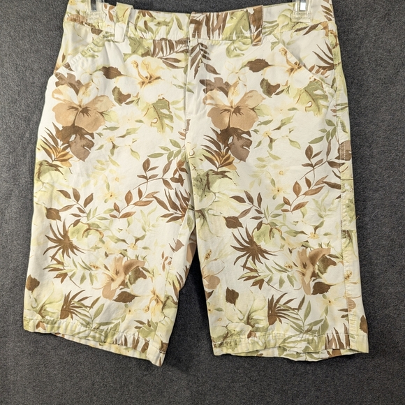 Caribbean Joe Cream and Brown Bermudas Tropical Style - Picture 1 of 8